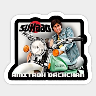 Amitabh Bachchan On bike Sticker